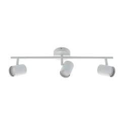 Lindby plafondspot Jorell, wit, 55 cm, 3-lamps, metaal, GU10