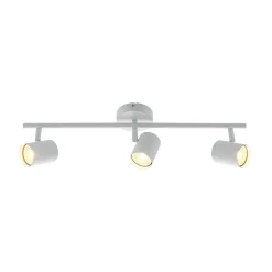 Lindby plafondspot Jorell, wit, 55 cm, 3-lamps, metaal, GU10