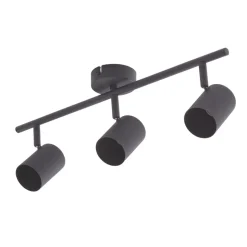 Lindby plafondspot Jorell, zwart, 51 cm, 3-lamps, GU10