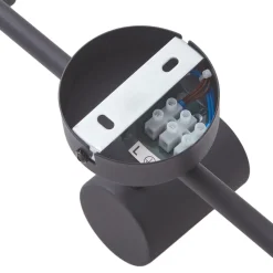 Lindby plafondspot Jorell, zwart, 51 cm, 3-lamps, GU10