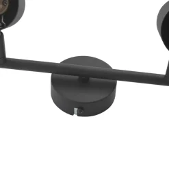 Lindby plafondspot Jorell, zwart, 31 cm, 2-lamps, GU10