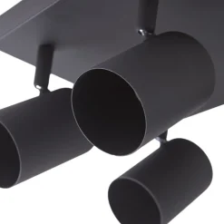 Lindby plafondspot Jorell, zwart, 20 cm, 4-lamps.