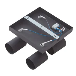 Lindby plafondspot Jorell, zwart, 20 cm, 4-lamps.