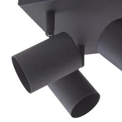 Lindby plafondspot Jorell, zwart, 20 cm, 4-lamps.