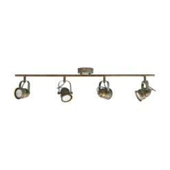 Lindby plafondspot Leonor, 4-lamps, groen, metaal, 78 cm