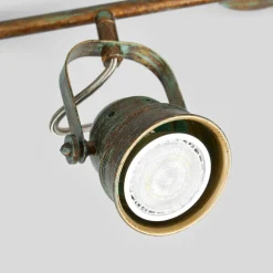 Lindby plafondspot Leonor, 4-lamps, groen, metaal, 78 cm