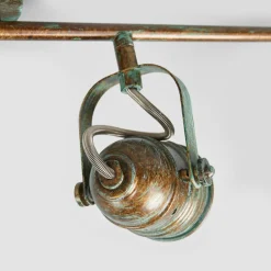 Lindby plafondspot Leonor, 4-lamps, groen, metaal, 78 cm