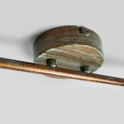 Lindby plafondspot Leonor, 4-lamps, groen, metaal, 78 cm