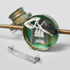 Lindby plafondspot Leonor, 4-lamps, groen, metaal, 78 cm