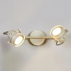 Lindby plafondspot Leonor, 2-lamps, wit, metaal, 32cm