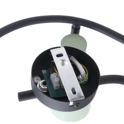 Lindby plafondspot Ovelia, groen/zwart, 3-lamps, E27