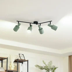 Lindby plafondspot Ovelia, groen, 80 cm, 4-lamps, E27