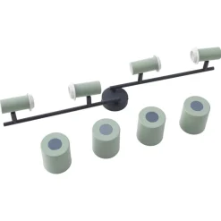 Lindby plafondspot Ovelia, groen, 80 cm, 4-lamps, E27