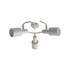 Lindby plafondspot Ovelia, beige, 3-lamps, metaal, E27