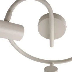 Lindby plafondspot Ovelia, beige, 3-lamps, metaal, E27