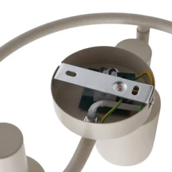 Lindby plafondspot Ovelia, beige, 3-lamps, metaal, E27