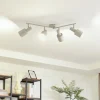 Lindby plafondspot Ovelia, beige, 80 cm, 4-lamps, E27