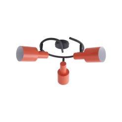 Lindby plafondspot Ovelia, oranje/zwart, 3-lamps, E27