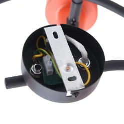 Lindby plafondspot Ovelia, oranje/zwart, 3-lamps, E27