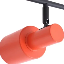 Lindby plafondspot Ovelia, oranje/zwart, 4-lamps, E27