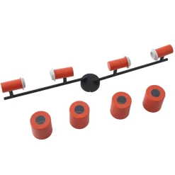 Lindby plafondspot Ovelia, oranje/zwart, 4-lamps, E27