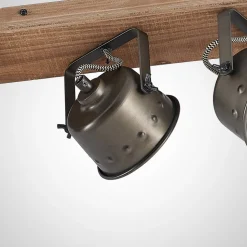 Lindby plafondspot Rubinjo, 62 cm, 4-lamps, hout, GU10