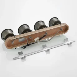 Lindby plafondspot Rubinjo, 62 cm, 4-lamps, hout, GU10