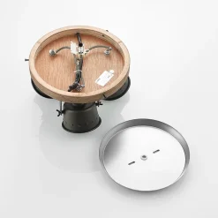 Lindby plafondspot Rubinjo, Ø 31 cm, 3-lamps, hout, GU10