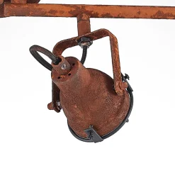 Lindby plafondspot Scabra, 63 cm, roestbruin, 4-lamps, metaal