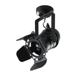 Lindby plafondspot Tilen, 1-lamp, zwart, metaal, 38cm