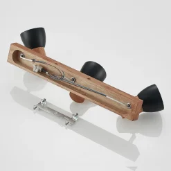 Lindby plafondspot Tonja, 3-lamps, 55 cm, hout, staal