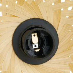 Lindby plafondspot Youstin, 70,5 cm lang, bamboe 4-lamps, E14