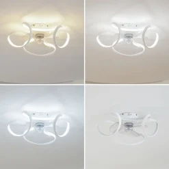 Lindby plafondventilator Lomata, wit, stil, Ø 23 cm