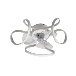 Lindby plafondventilator Lomata, wit, stil, Ø 23 cm