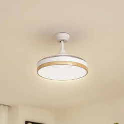 Lindby plafondventilator Oras, wit, DC, stil, Ø 107 cm