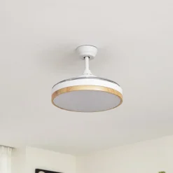 Lindby plafondventilator Oras, wit, DC, stil, Ø 107 cm