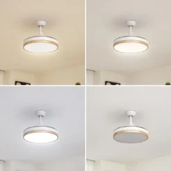 Lindby plafondventilator Oras, wit, DC, stil, Ø 107 cm