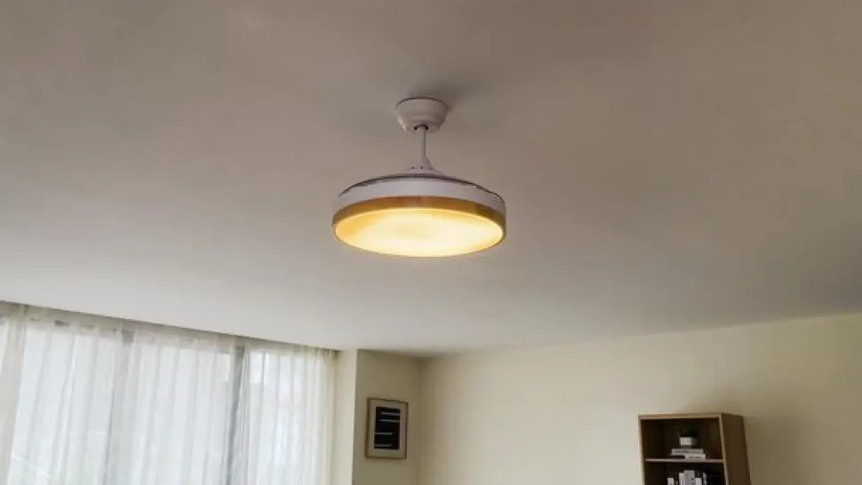 Lindby plafondventilator Oras, wit, DC, stil, Ø 107 cm