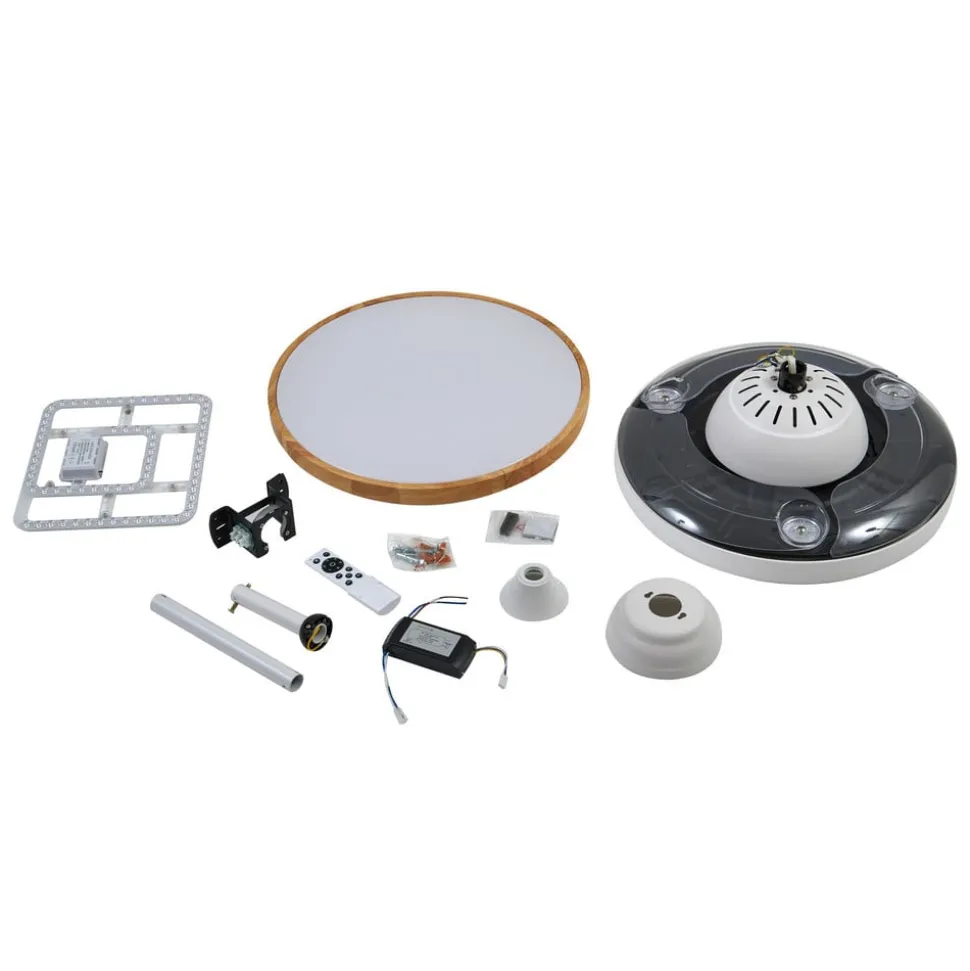 Lindby plafondventilator Oras, wit, DC, stil, Ø 107 cm