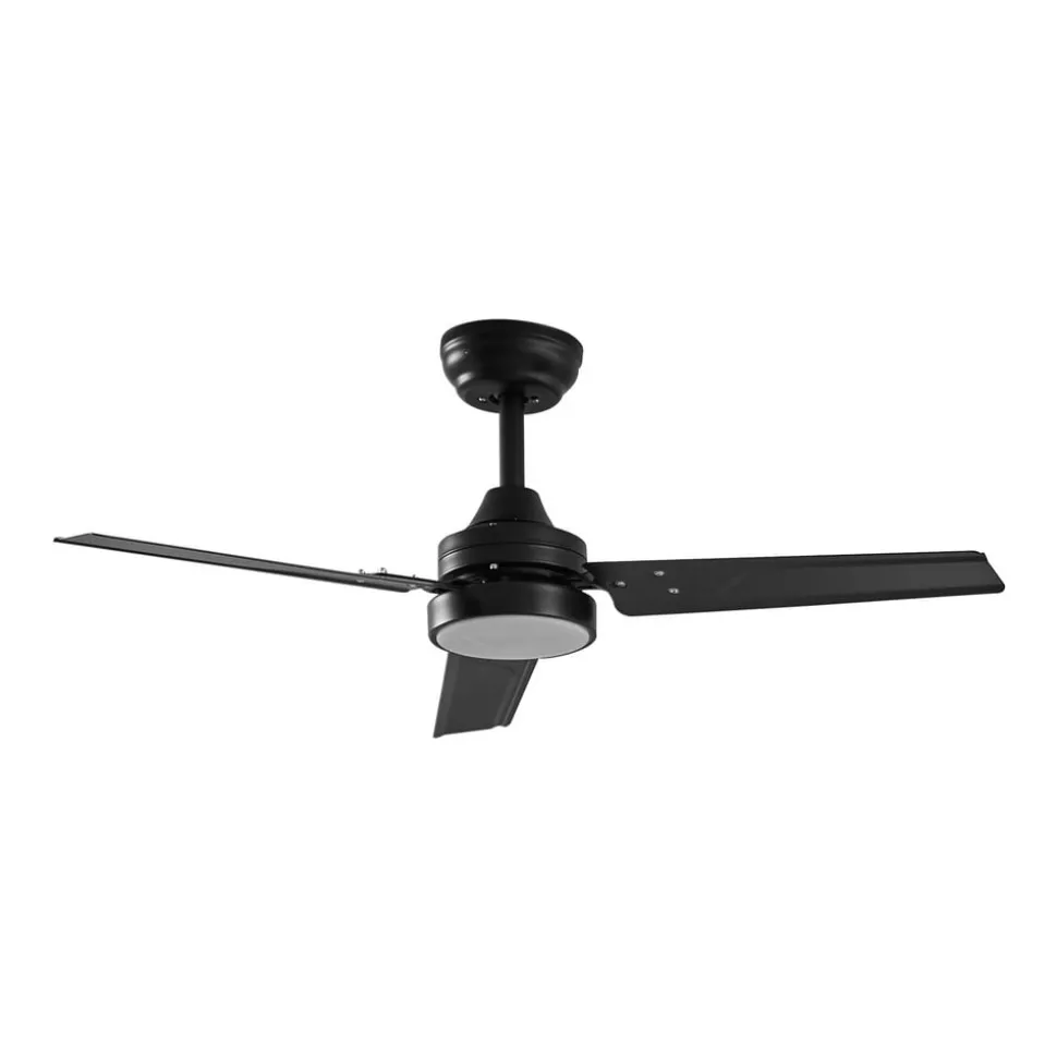 Lindby plafondventilator met verlichting Minja, zilver, stil, 78cm