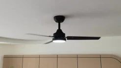 Lindby plafondventilator met verlichting Minja, zilver, stil, 78cm