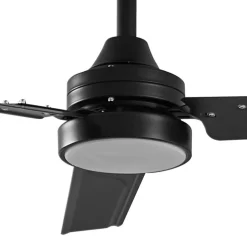 Lindby plafondventilator met verlichting Minja, zilver, stil, 78cm