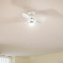 Lindby plafondventilator Enon, wit, gelijkstroommotor, stil
