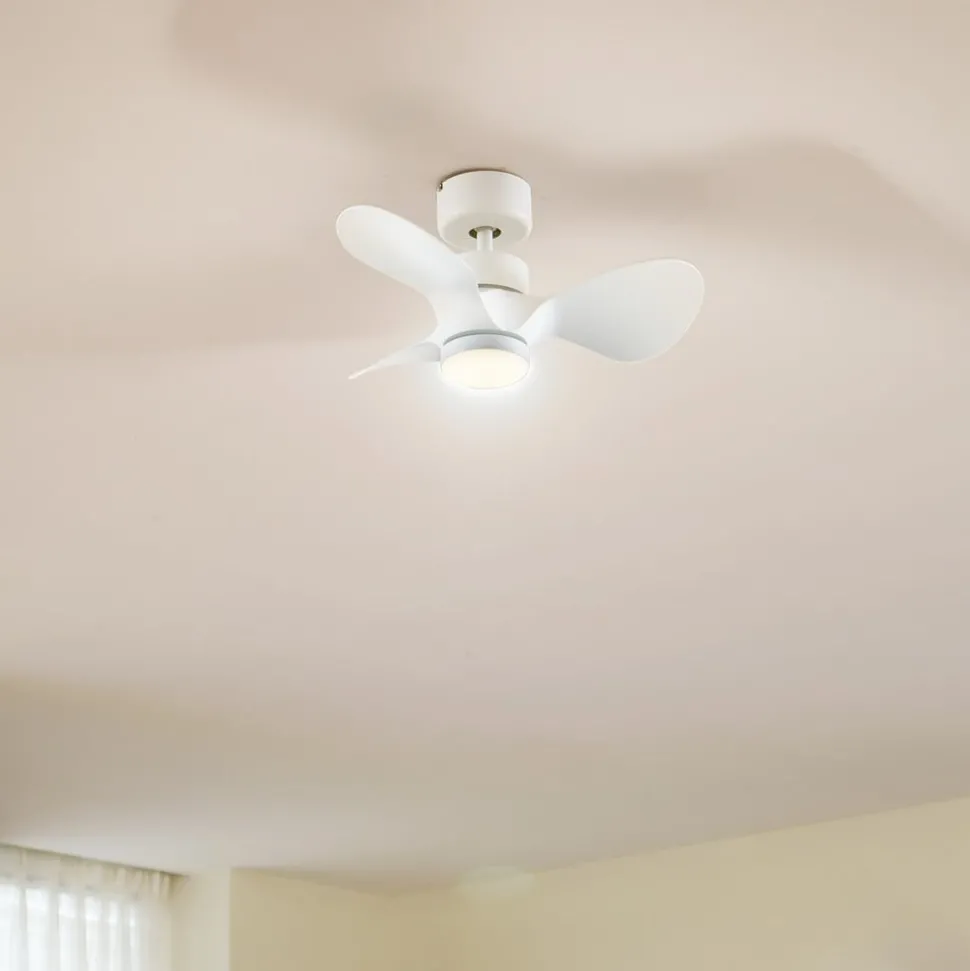 Lindby plafondventilator Enon, wit, gelijkstroommotor, stil