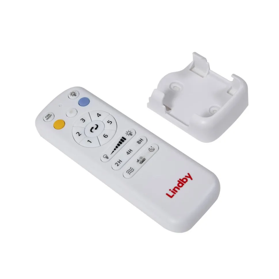 Lindby plafondventilator Enon, wit, gelijkstroommotor, stil