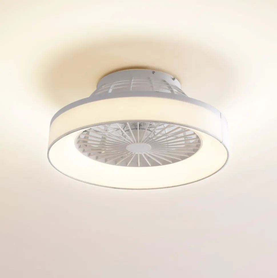 Lindby plafondventilator Mace, wit, stil, CCT