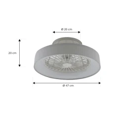 Lindby plafondventilator Mace, wit, stil, CCT