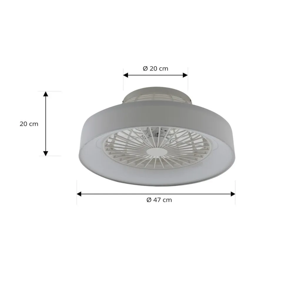 Lindby plafondventilator Mace, wit, stil, CCT