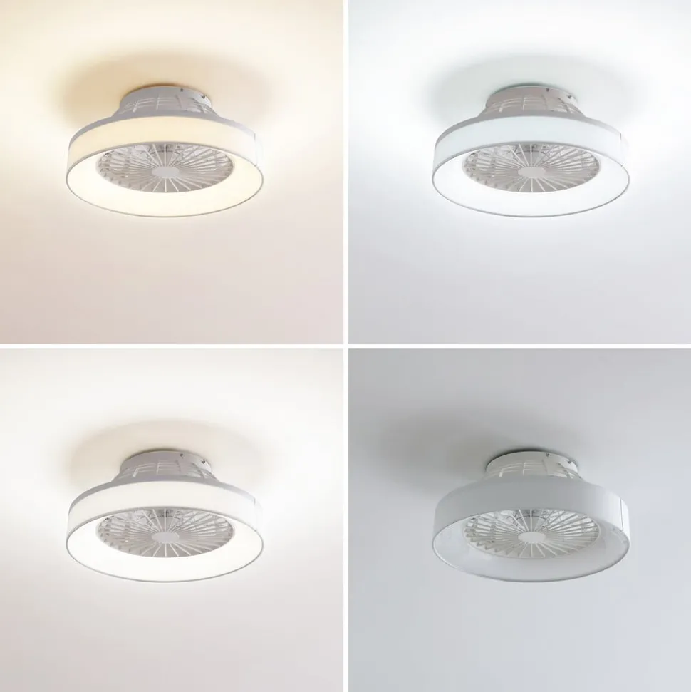 Lindby plafondventilator Mace, wit, stil, CCT