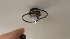 Lindby plafondventilator Lomana, zwart, stil, CCT